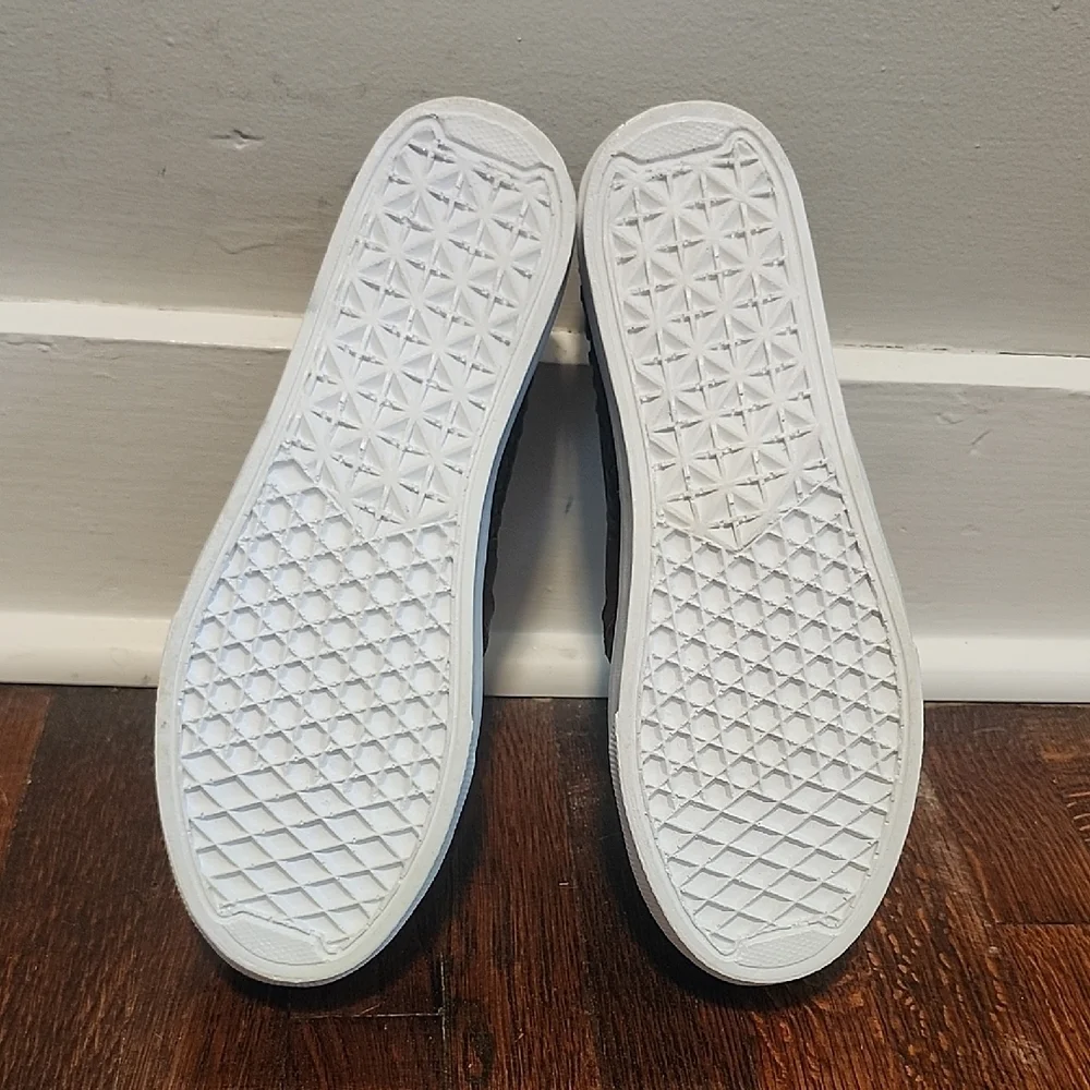 Hitchcock Wide Shoes Brown and White Slip-On Loafers with Woven Design